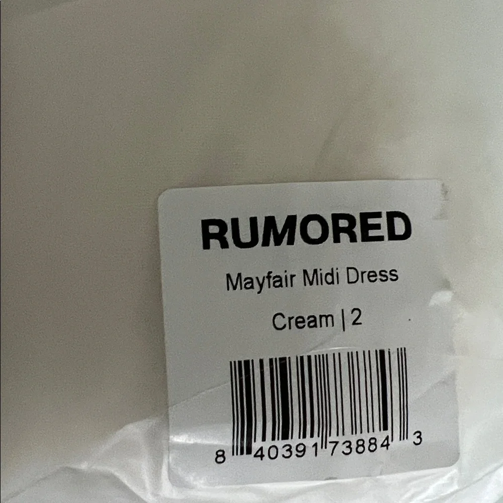 NWT Rumored Mayfair cream Button-Down midi Dress 2 - Picture 6 of 7